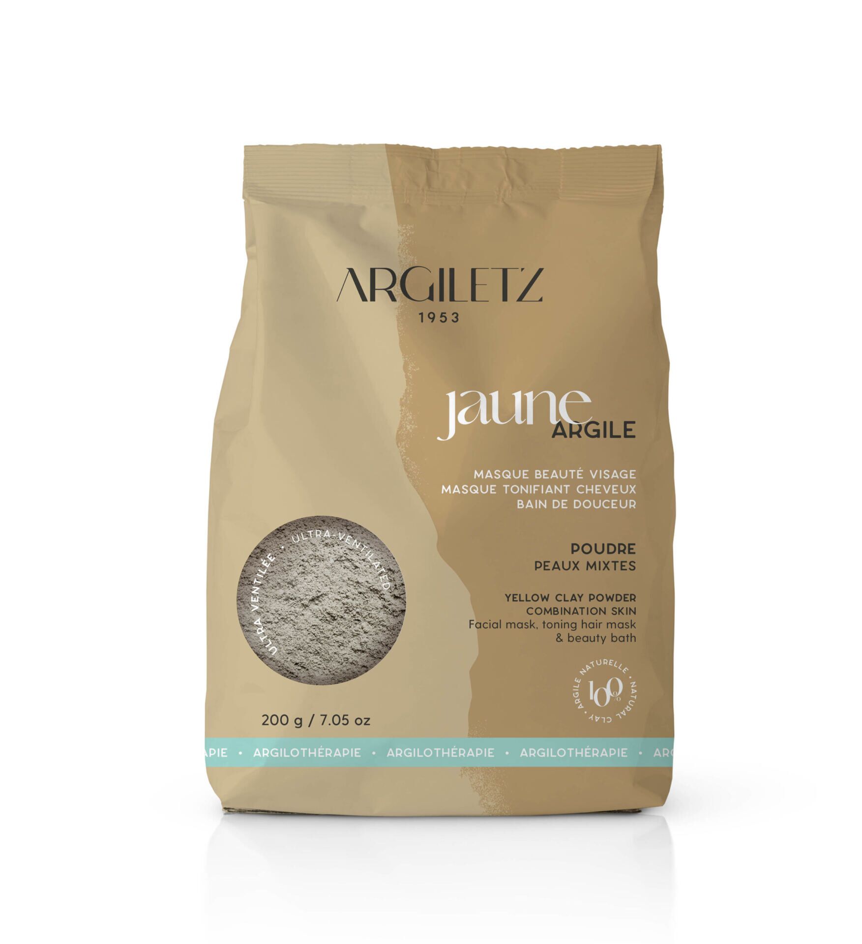 Argile jaune en poudre ultra ventilée 200g